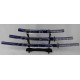 3 PCS Japanese w/ Engrave Sheath Royal Sky Blue Celtic Dragon Samurai Katana Sword Set